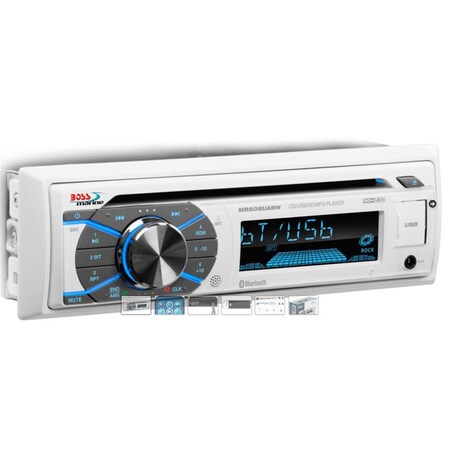 Cb Distributing Single-DIN CD & MP3 Player Bluetooth - White ST3532599